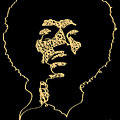 Jimi - one line drawing portrait by Vart.